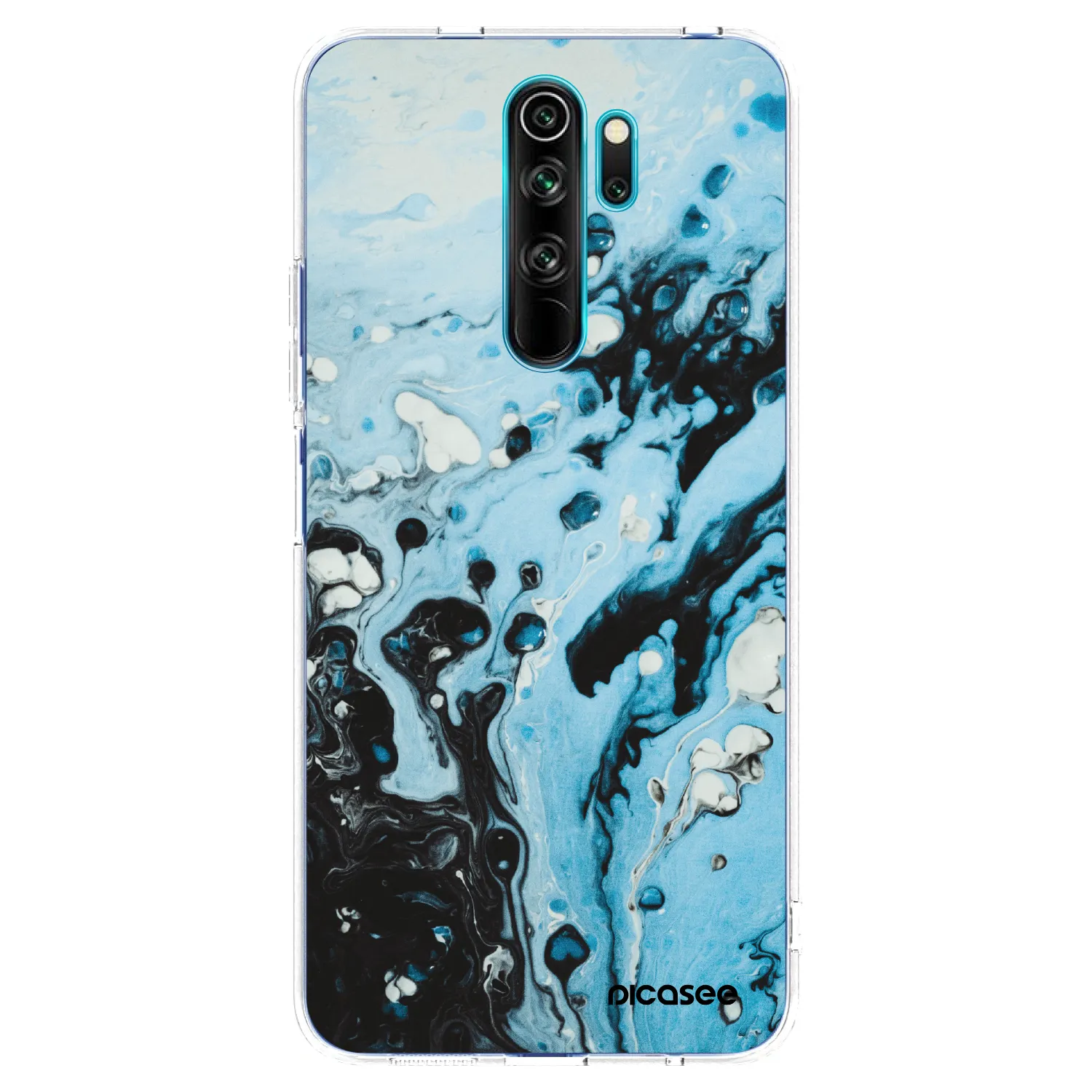 Picasee silikonowe przeźroczyste etui na Xiaomi Redmi Note 8 Pro - Organic blue