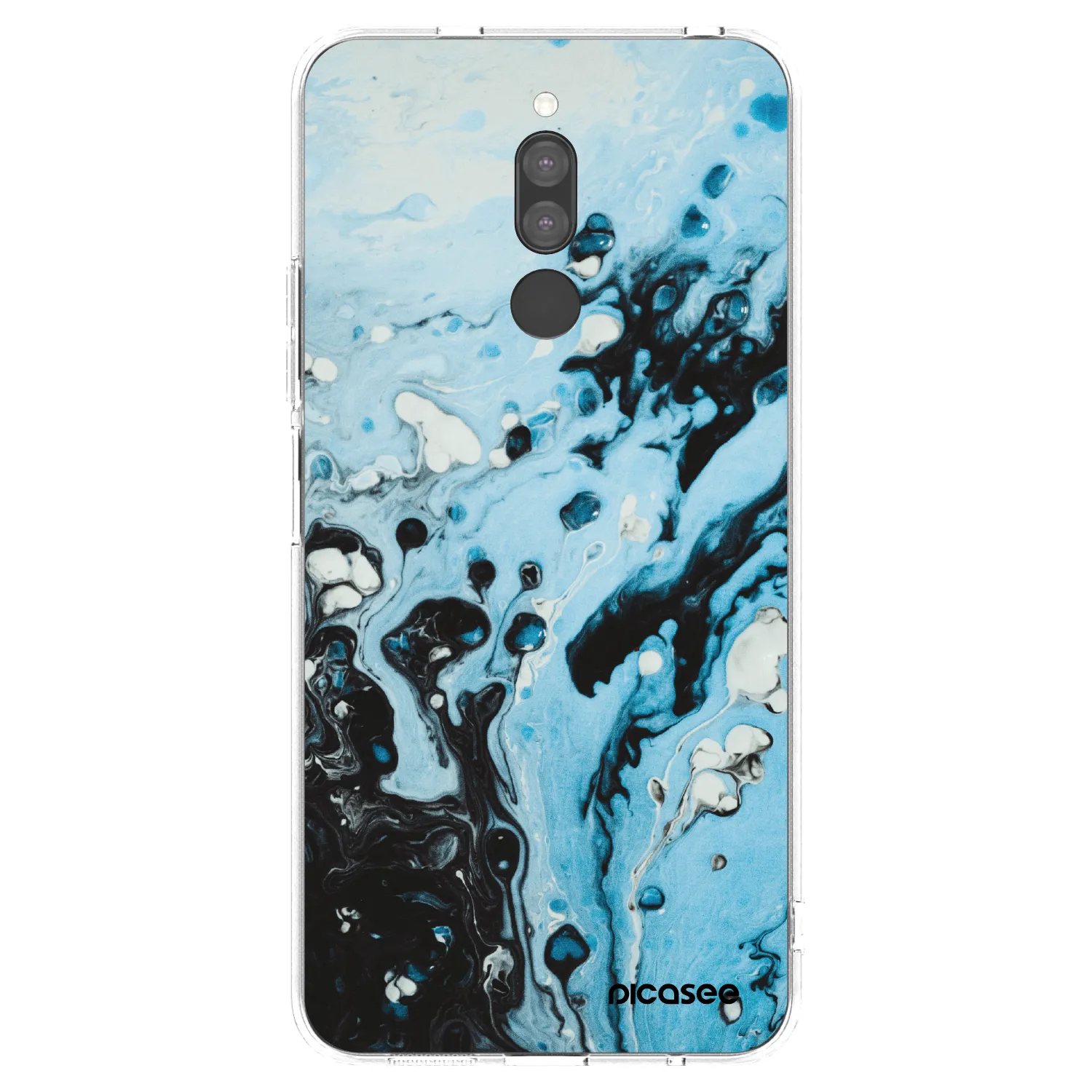 Picasee silikonowe przeźroczyste etui na Xiaomi Redmi 8 - Organic blue