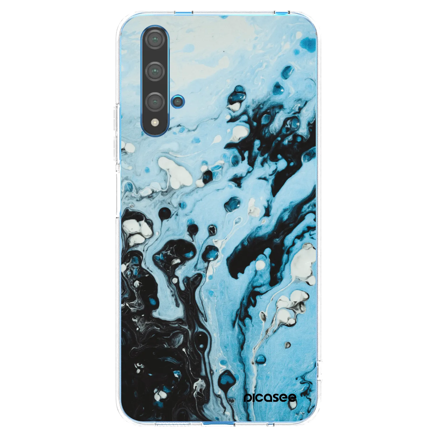 Picasee silikonowe przeźroczyste etui na Huawei Nova 5T - Organic blue