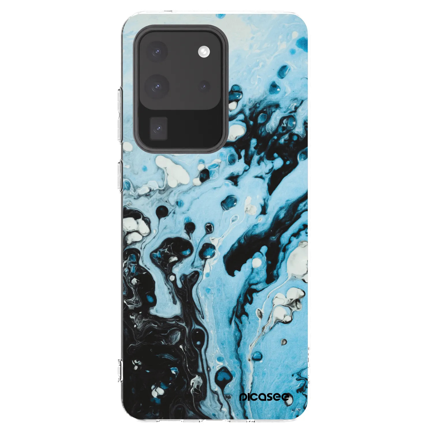 Picasee silikonowe przeźroczyste etui na Samsung Galaxy S20 Ultra 5G G988F - Organic blue