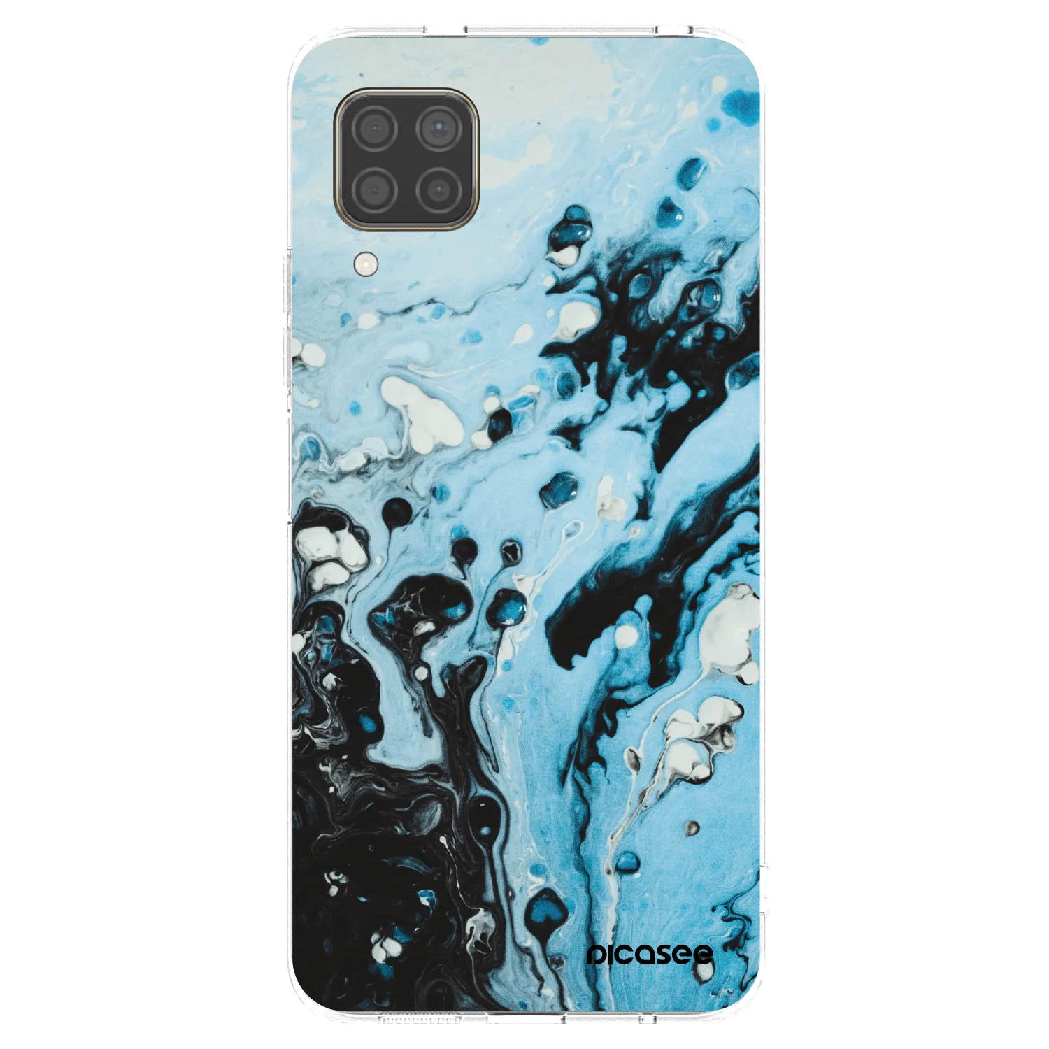 Picasee silikonowe przeźroczyste etui na Huawei P40 Lite - Organic blue
