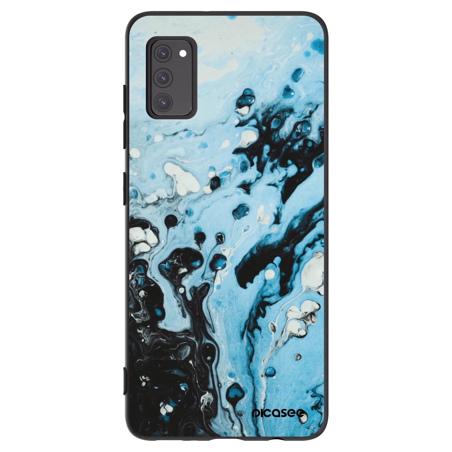 Picasee silikonowe czarne etui na Samsung Galaxy A41 A415F - Organic blue