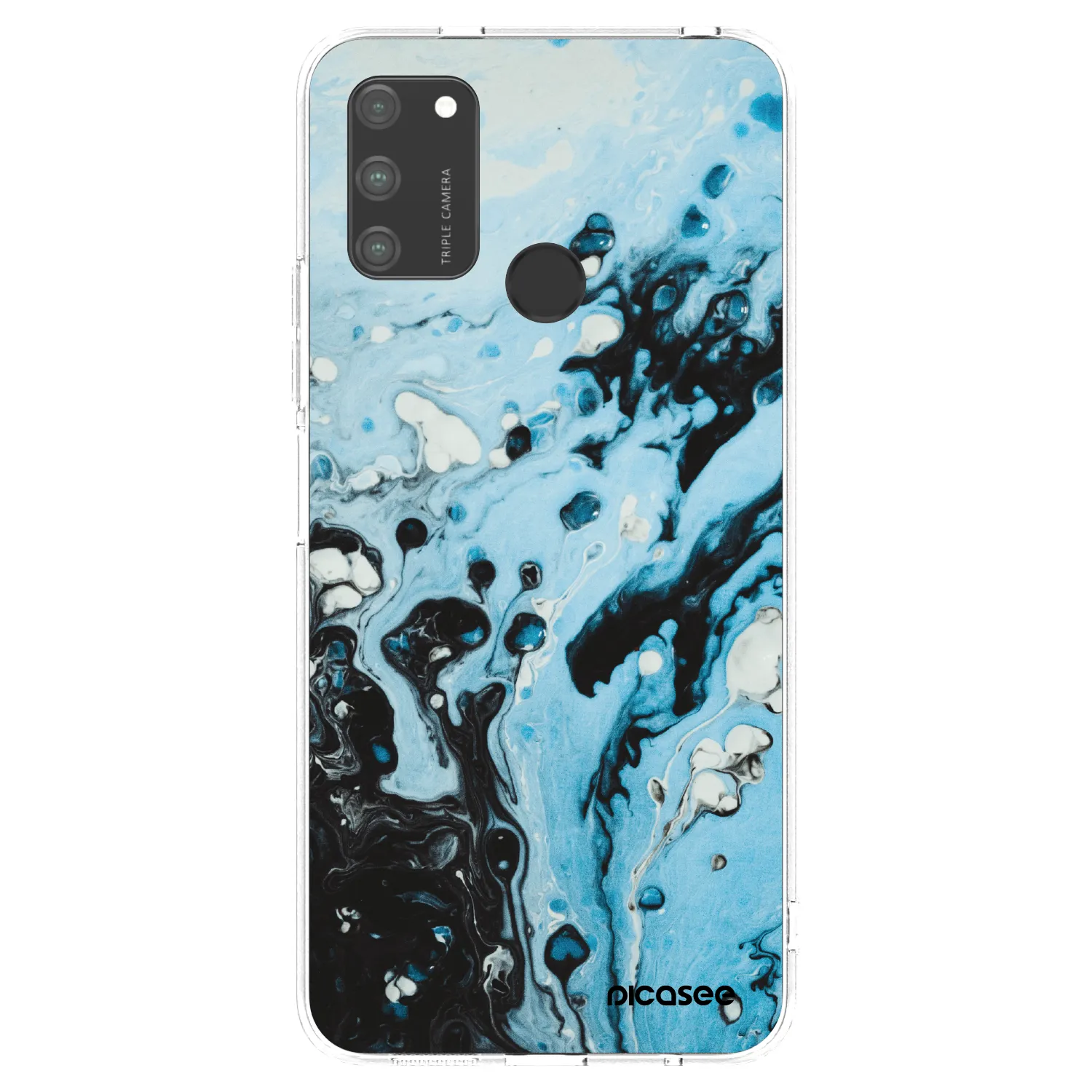Picasee silikonowe przeźroczyste etui na Honor 9A - Organic blue