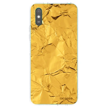 Picasee silikonowe przeźroczyste etui na Xiaomi Redmi 9A - Gold