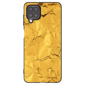 Picasee silikonowe czarne etui na Samsung Galaxy A12 A125F - Gold