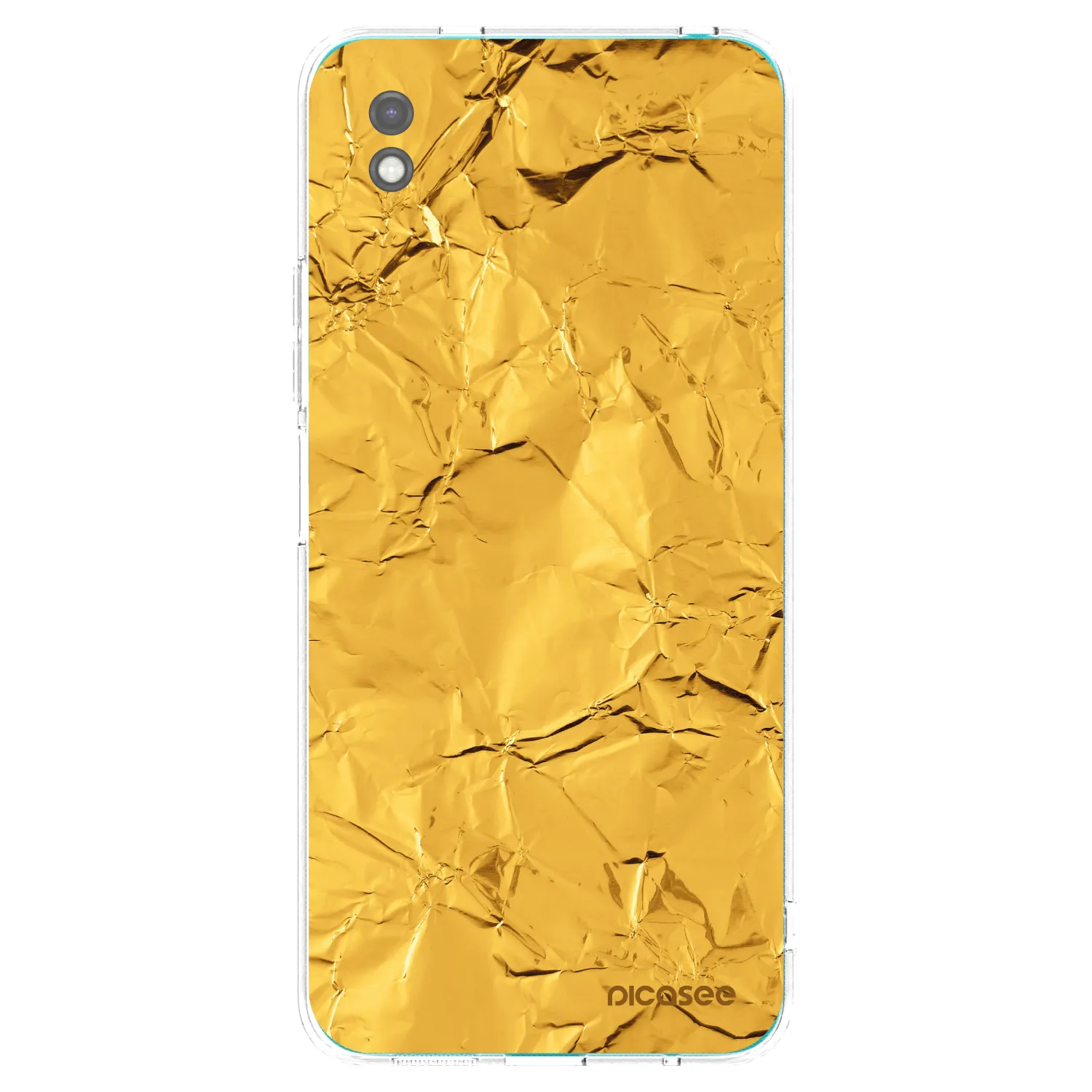 Picasee silikonowe czarne etui na Xiaomi Redmi 9A - Gold