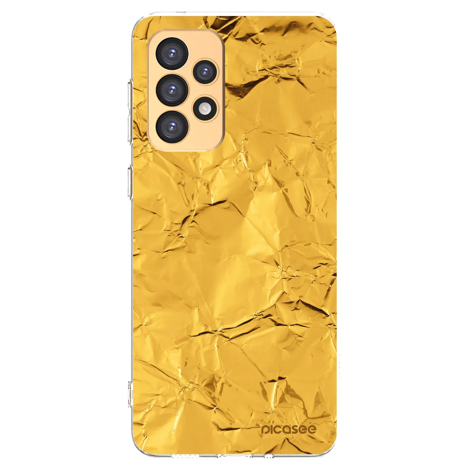 Picasee silikonowe przeźroczyste etui na Samsung Galaxy A33 5G A336 - Gold