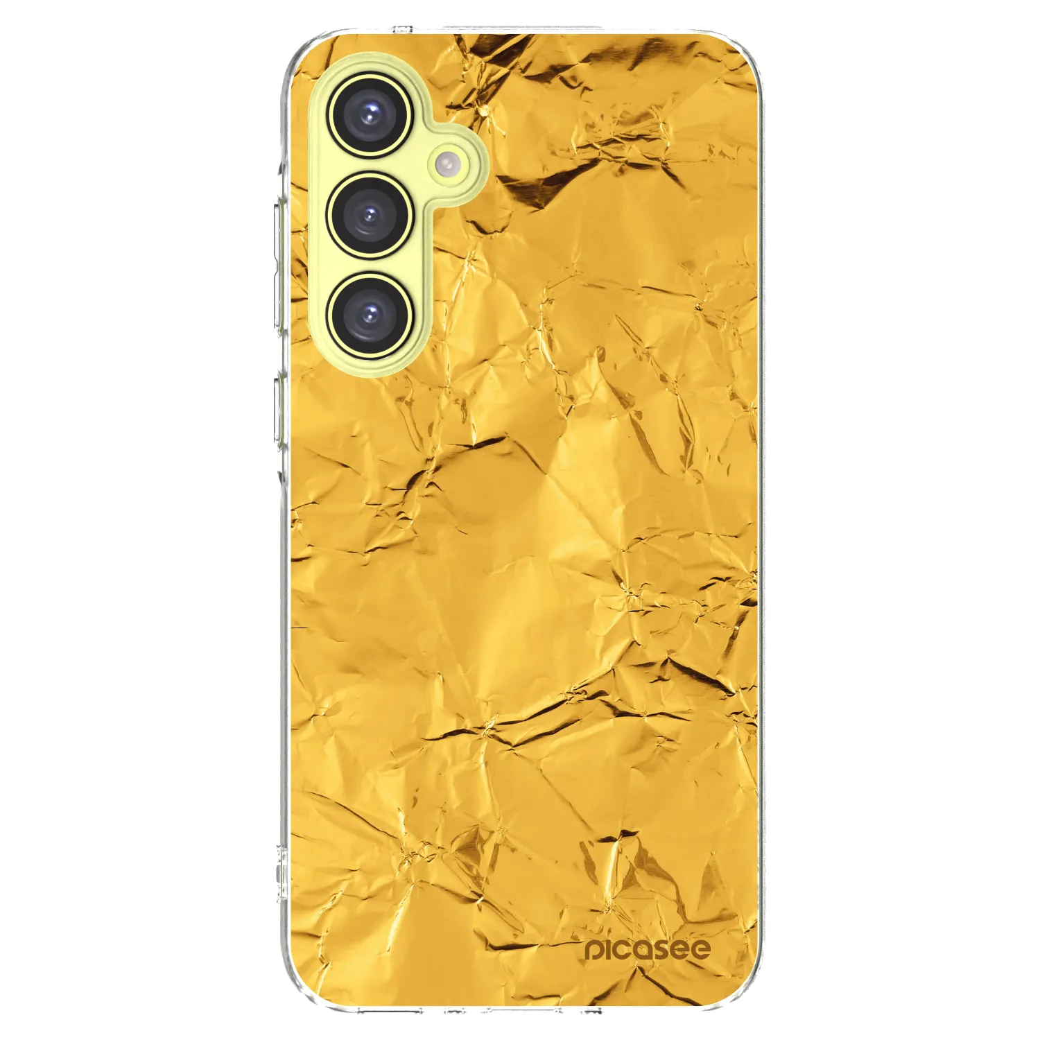 Picasee silikonowe przeźroczyste etui na Samsung Galaxy A35 5G A356B - Gold