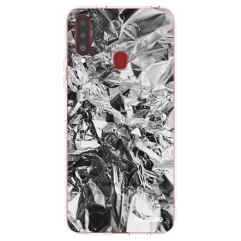 Picasee silikonowe przeźroczyste etui na Samsung Galaxy A20s - Chrome