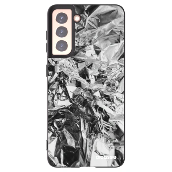 Picasee silikonowe czarne etui na Samsung Galaxy S21 5G G991B - Chrome