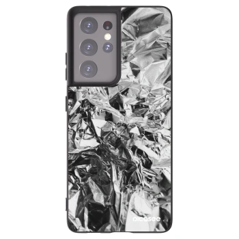 Picasee silikonowe czarne etui na Samsung Galaxy S21 Ultra 5G G998B - Chrome