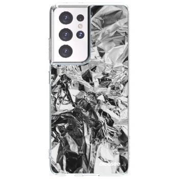 Picasee silikonowe przeźroczyste etui na Samsung Galaxy S21 Ultra 5G G998B - Chrome