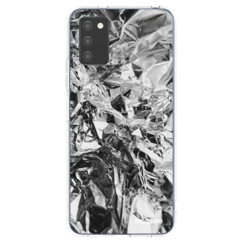Picasee silikonowe przeźroczyste etui na Samsung Galaxy A02s A025G - Chrome