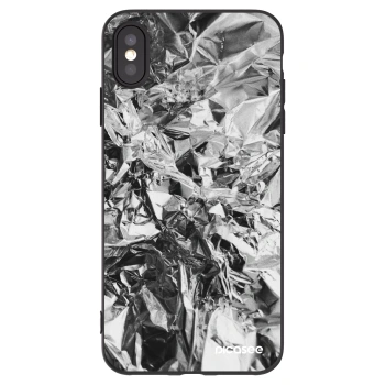 Picasee silikonowe czarne etui na Apple iPhone XS Max - Chrome