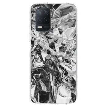 Picasee silikonowe przeźroczyste etui na Realme 8 5G - Chrome