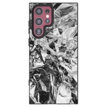 Picasee silikonowe czarne etui na Samsung Galaxy S22 Ultra 5G - Chrome