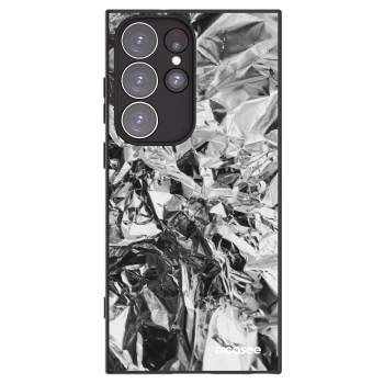 Picasee silikonowe czarne etui na Samsung Galaxy S23 Ultra 5G - Chrome