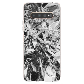 Picasee silikonowe przeźroczyste etui na Samsung Galaxy S10 Plus G975 - Chrome