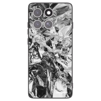Picasee silikonowe czarne etui na Motorola Edge 60 Fusion - Chrome