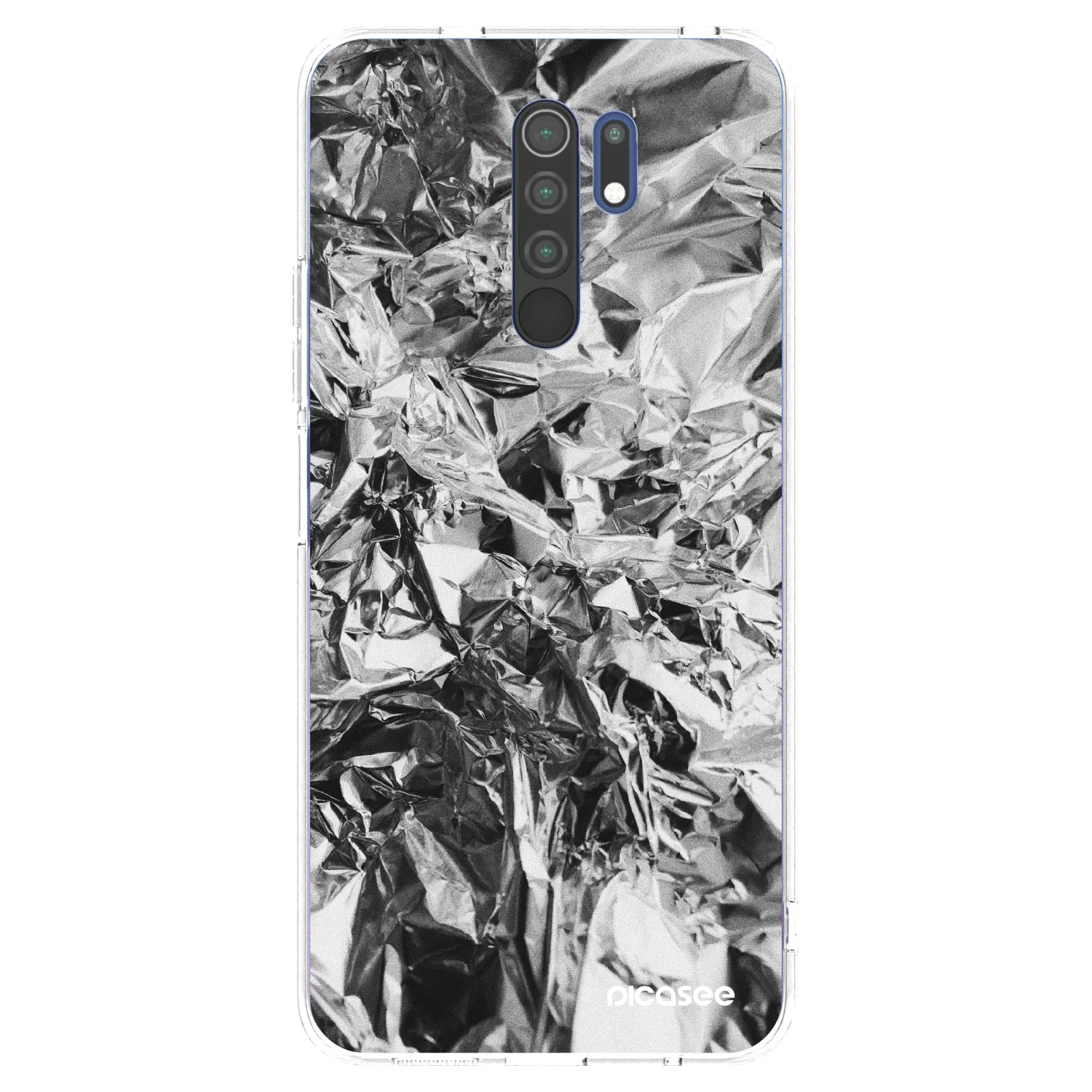 Picasee silikonowe przeźroczyste etui na Xiaomi Redmi 9 - Chrome