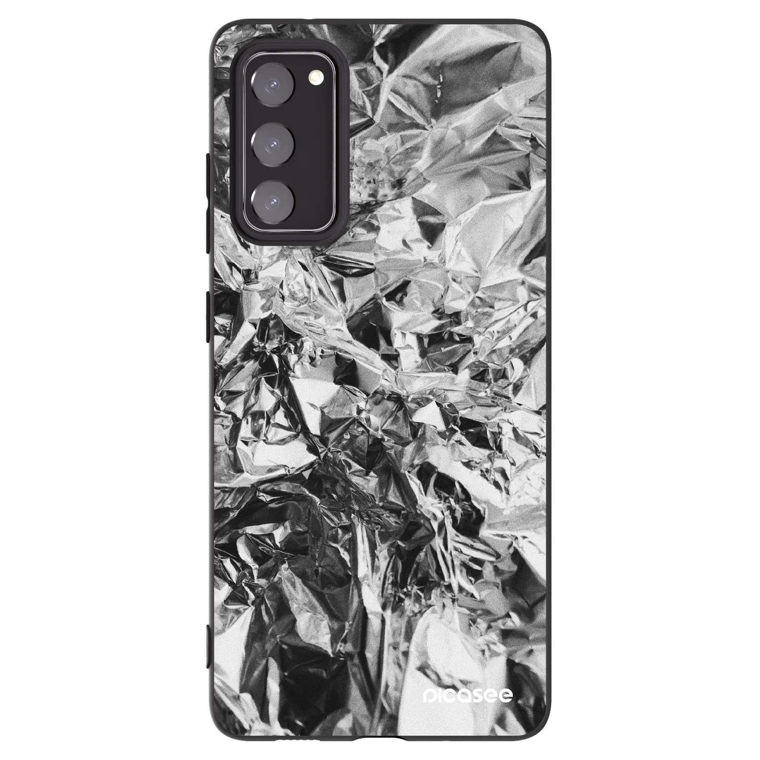 Picasee silikonowe czarne etui na Samsung Galaxy S20 FE - Chrome