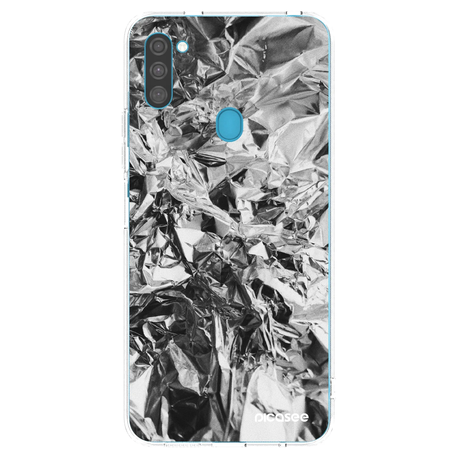 Picasee silikonowe przeźroczyste etui na Samsung Galaxy M11 - Chrome