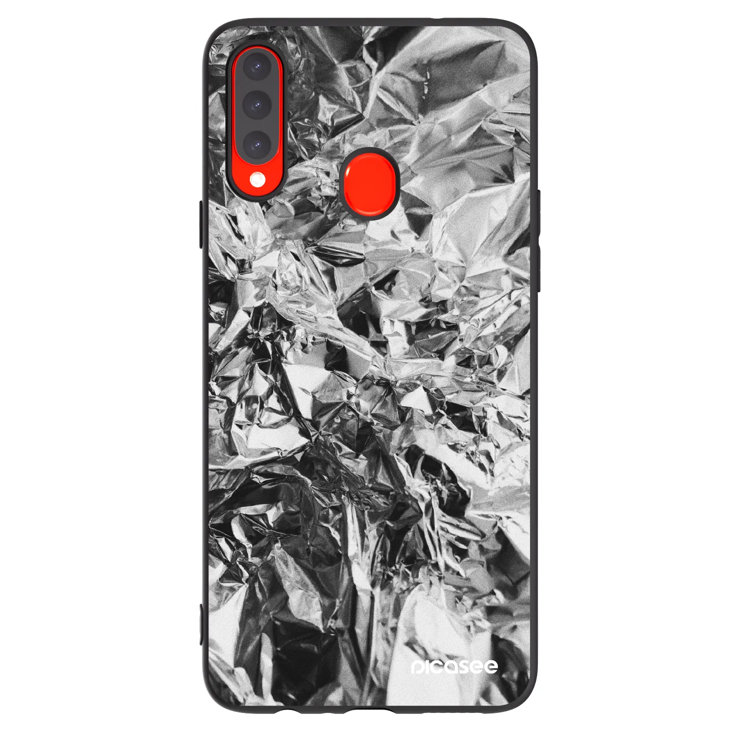 Picasee silikonowe czarne etui na Samsung Galaxy A20s - Chrome