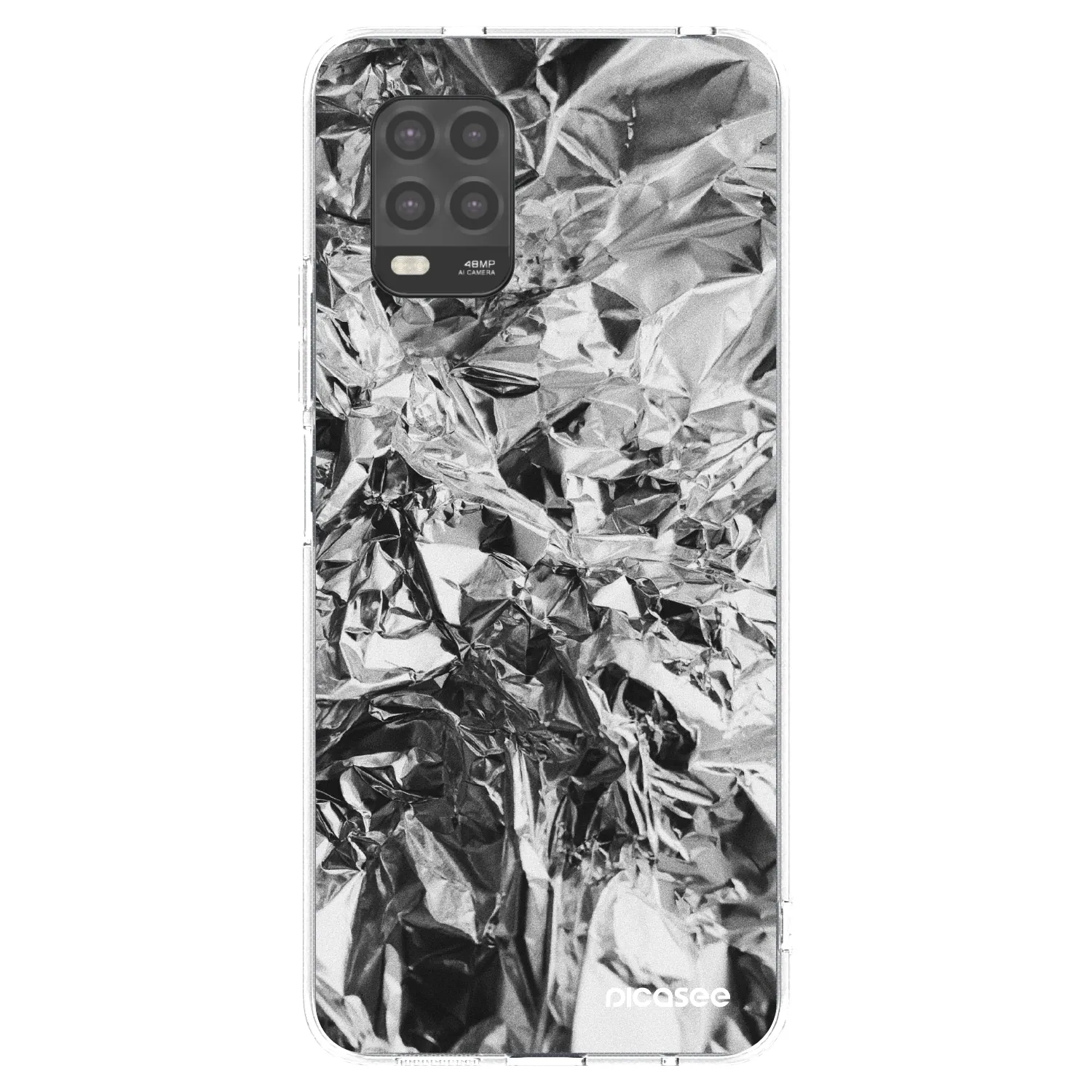 Picasee silikonowe przeźroczyste etui na Xiaomi Mi 10 Lite - Chrome