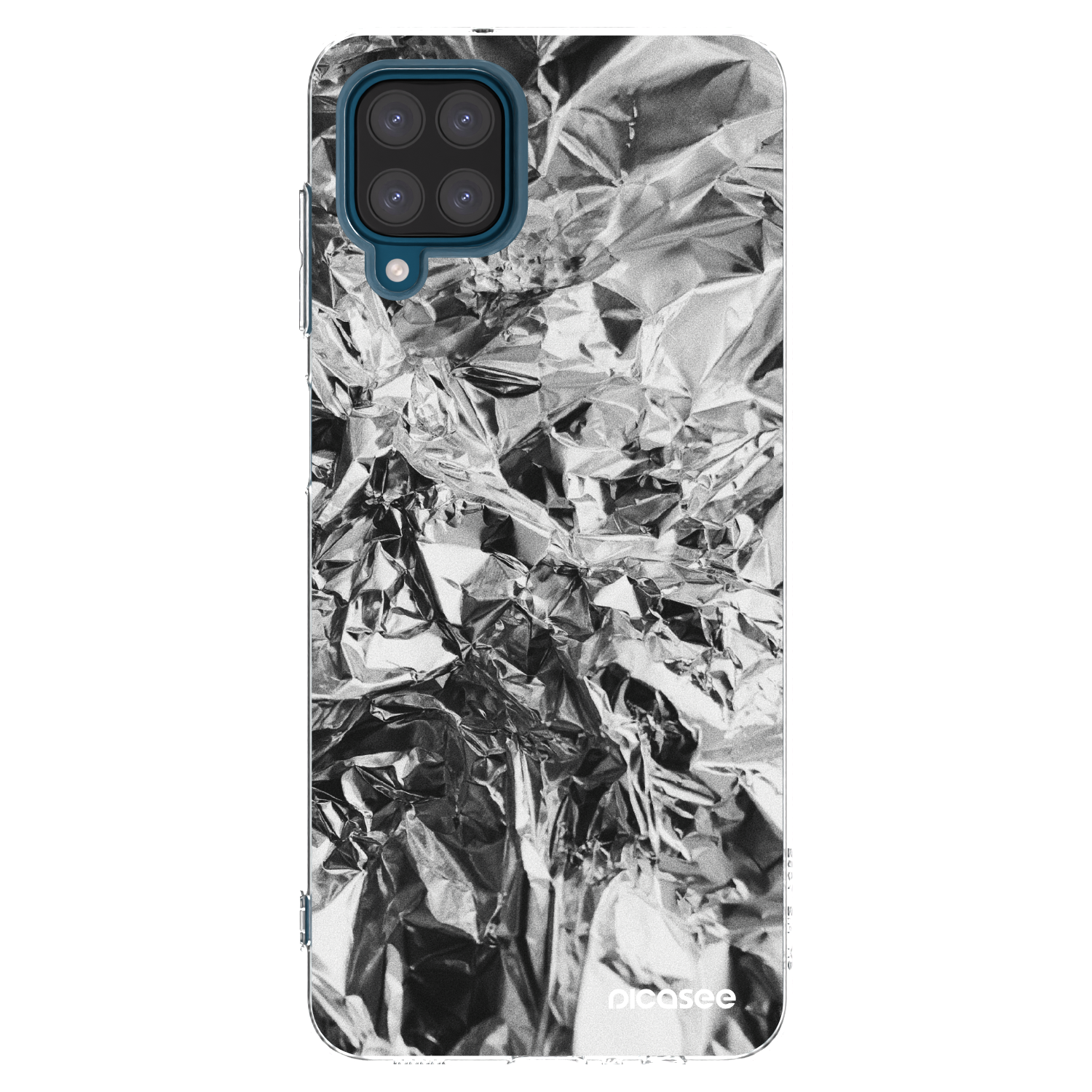 Picasee silikonowe przeźroczyste etui na Samsung Galaxy A12 A125F - Chrome