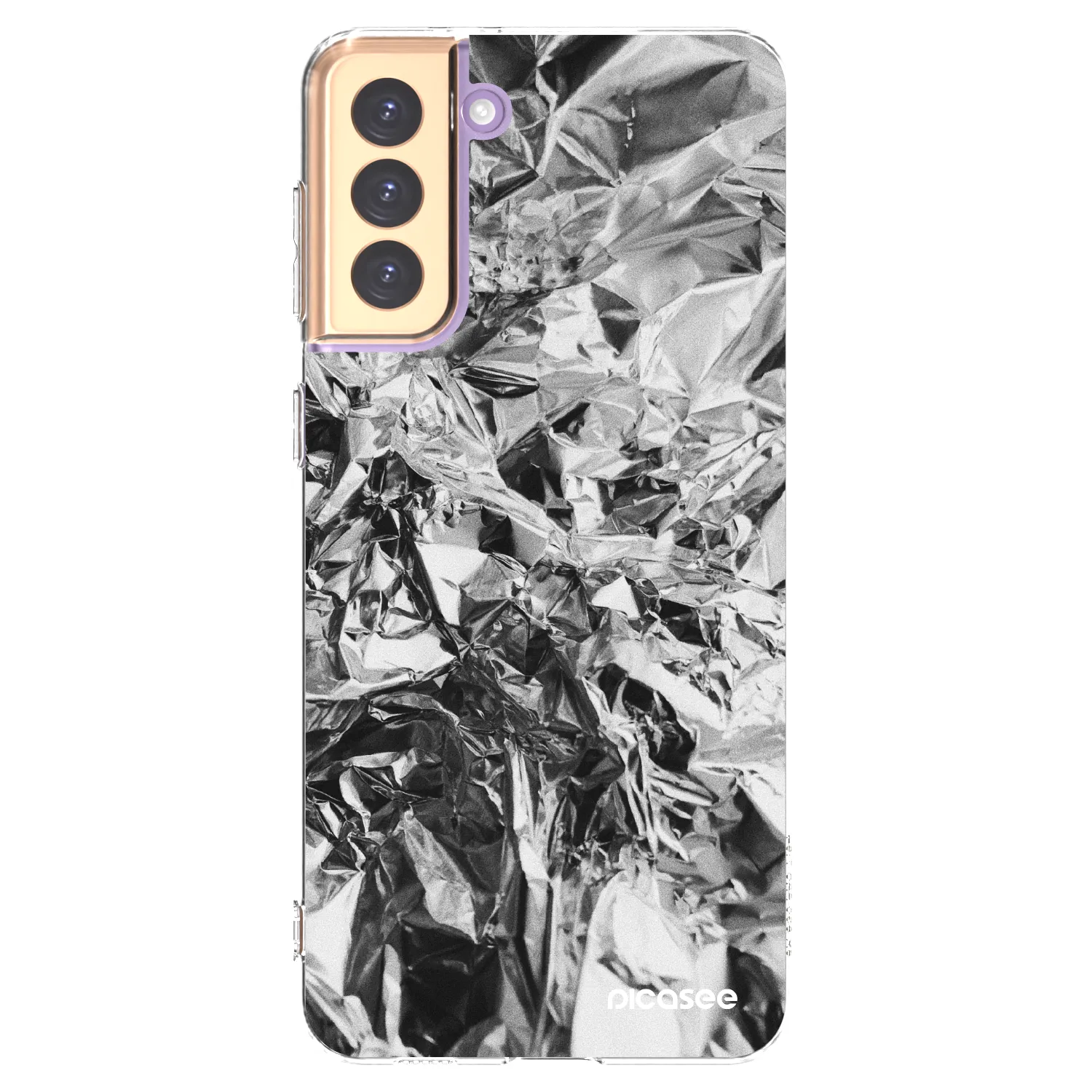 Picasee silikonowe przeźroczyste etui na Samsung Galaxy S21+ 5G G996F - Chrome