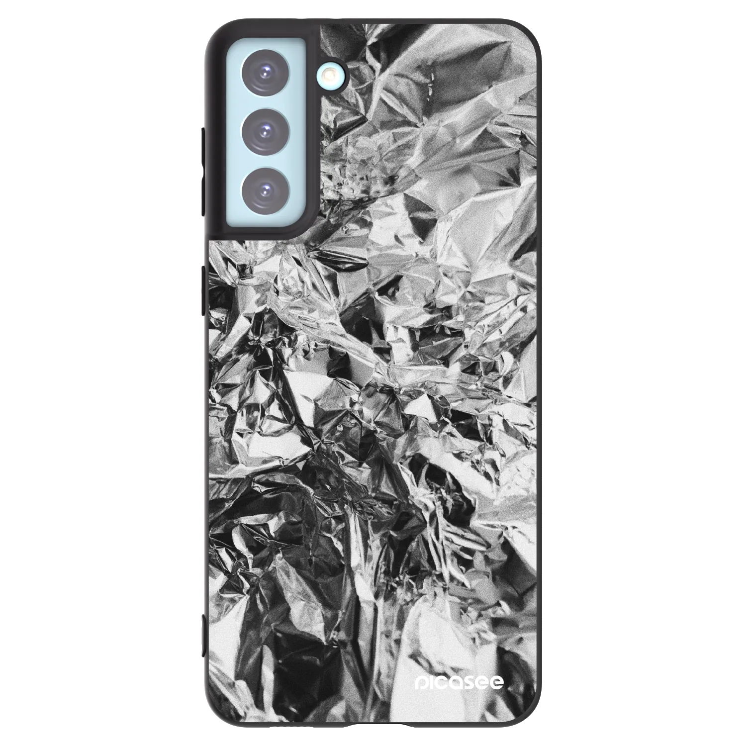 Picasee silikonowe czarne etui na Samsung Galaxy S21+ 5G G996F - Chrome