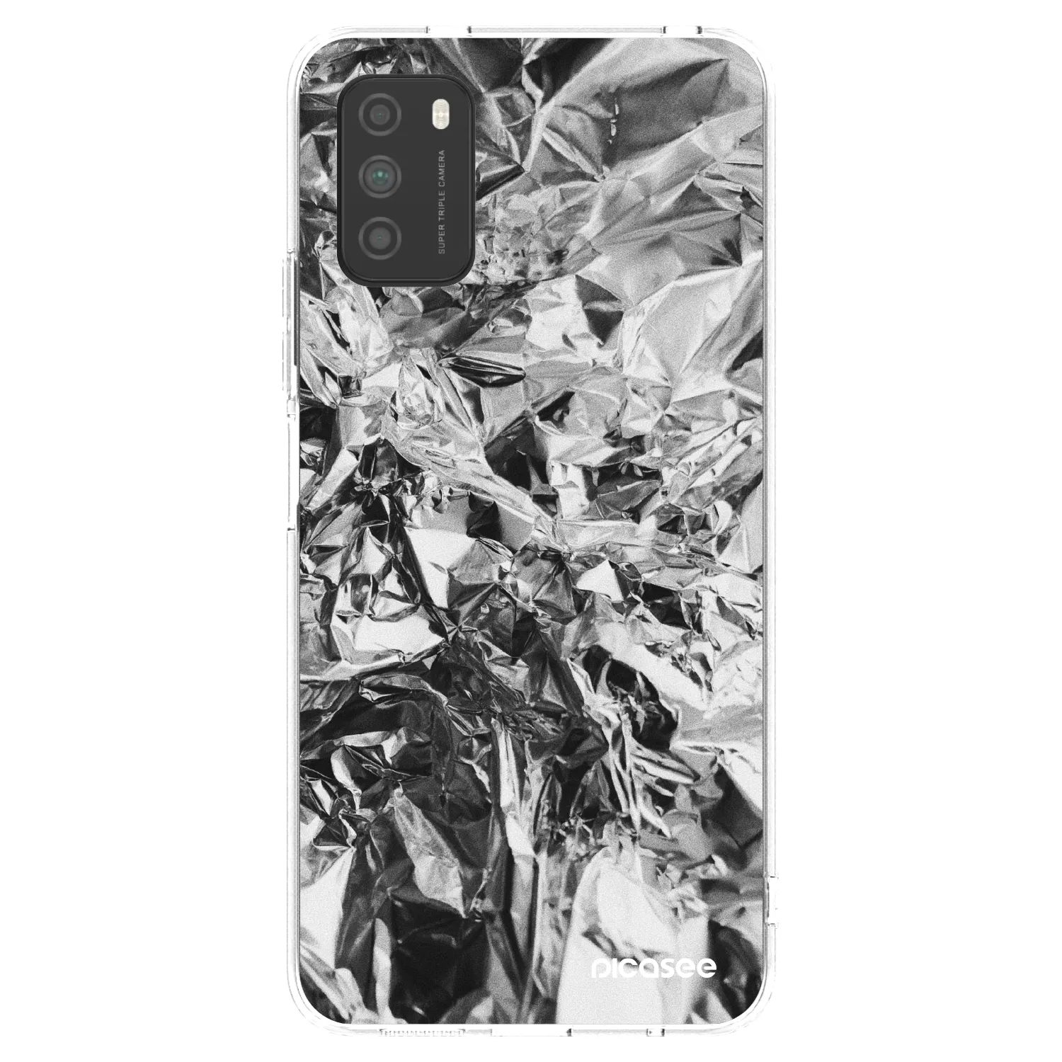 Picasee silikonowe przeźroczyste etui na Xiaomi Poco M3 - Chrome