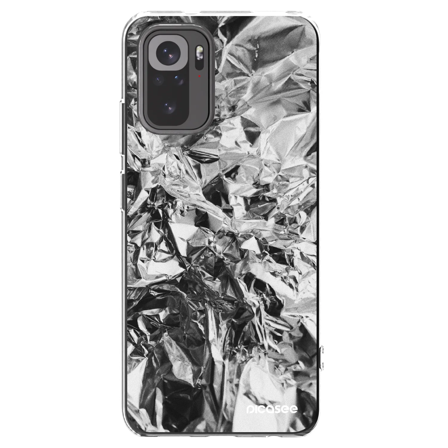 Picasee silikonowe przeźroczyste etui na Xiaomi Redmi Note 10 - Chrome