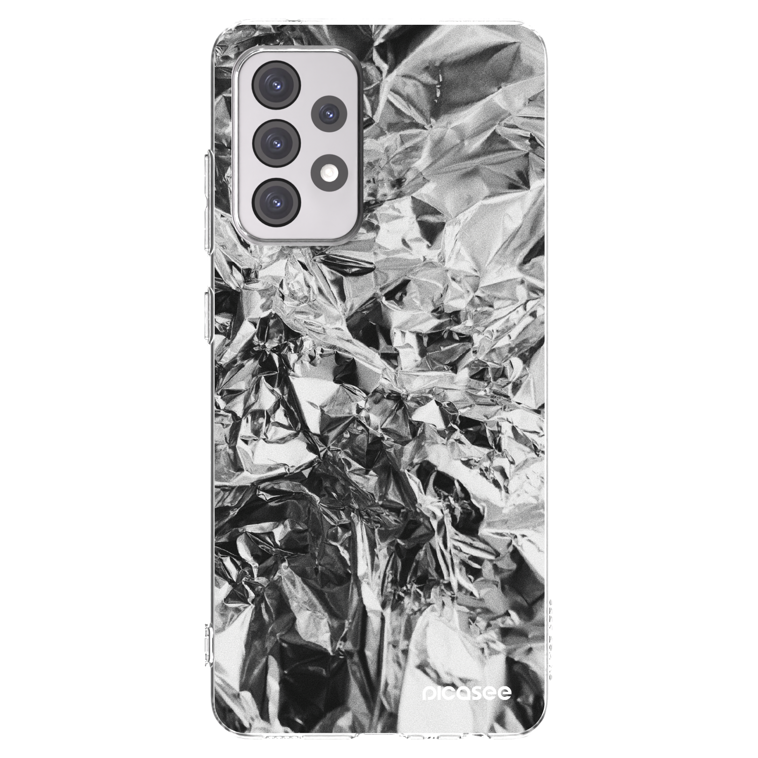 Picasee silikonowe przeźroczyste etui na Samsung Galaxy A52 5G A525F - Chrome