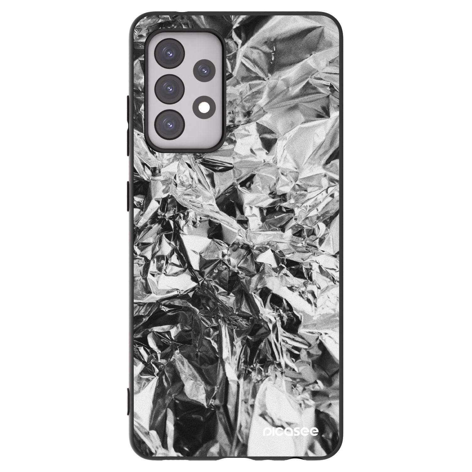 Picasee silikonowe czarne etui na Samsung Galaxy A52 5G A525F - Chrome