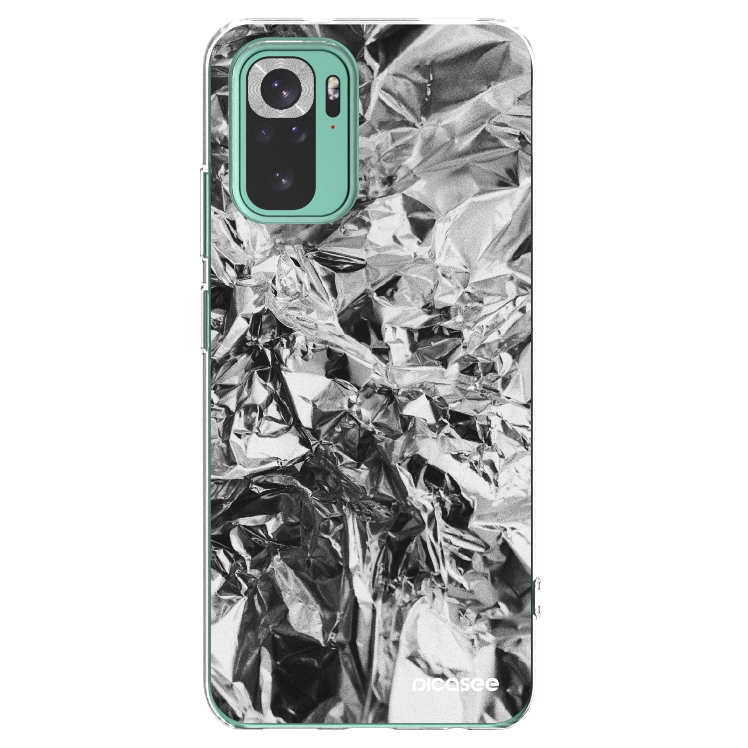Picasee silikonowe przeźroczyste etui na Xiaomi Redmi Note 10 Pro - Chrome