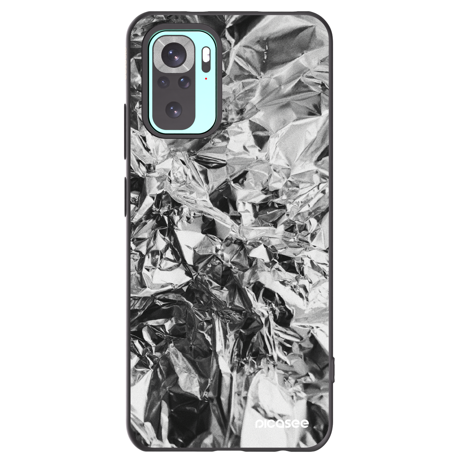 Picasee silikonowe czarne etui na Xiaomi Redmi Note 10 Pro - Chrome