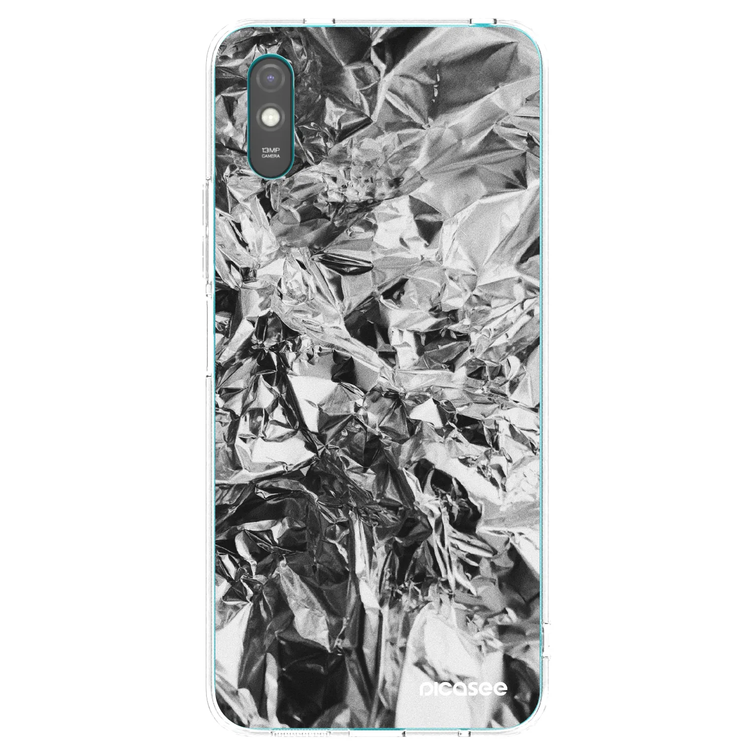 Picasee silikonowe przeźroczyste etui na Xiaomi Redmi 9AT - Chrome