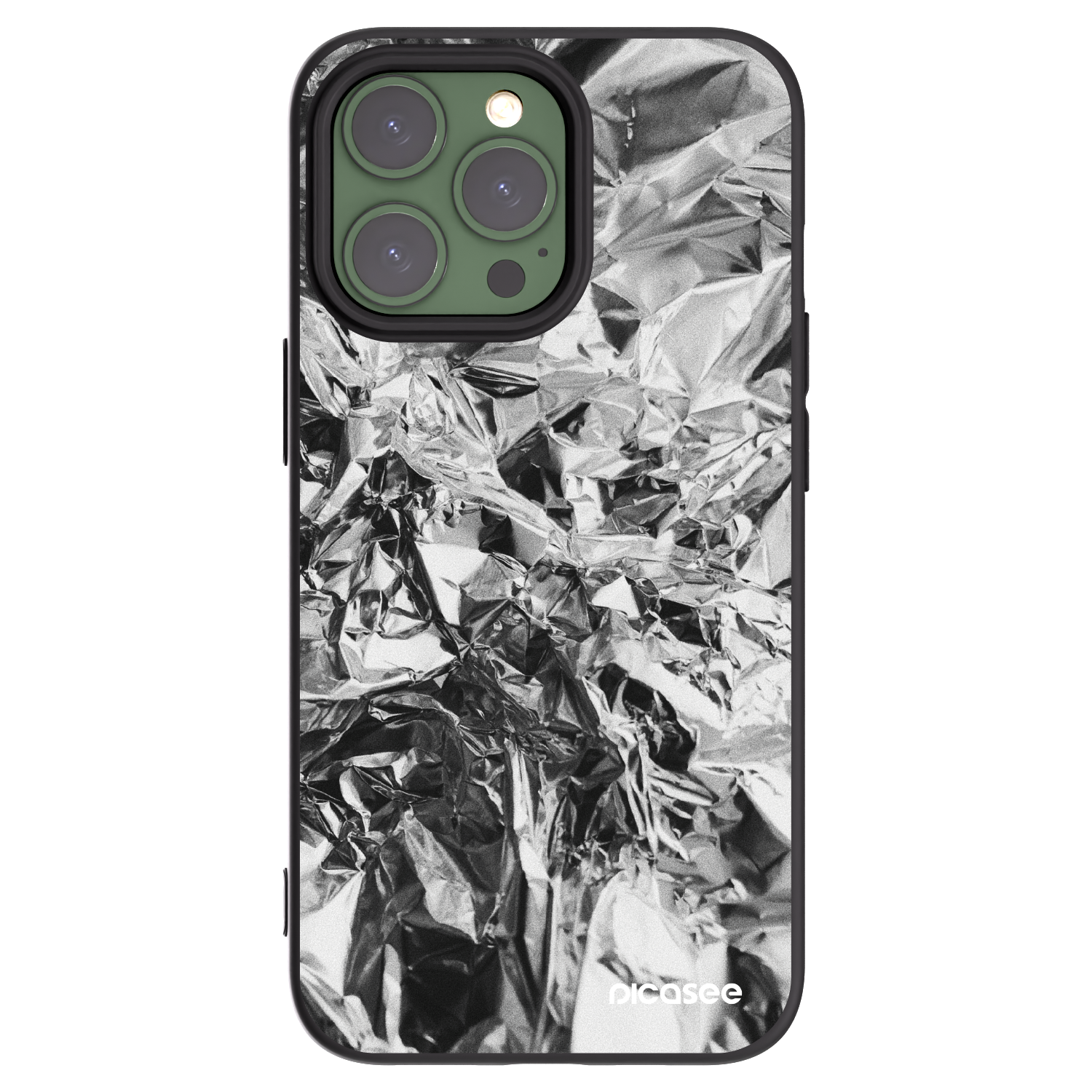 Picasee silikonowe czarne etui na Apple iPhone 13 Pro - Chrome