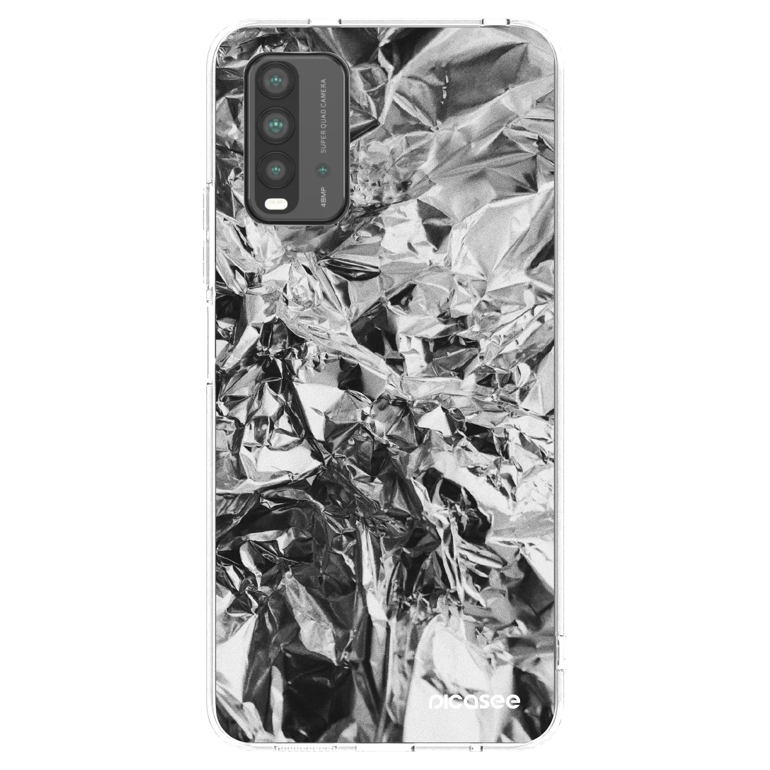 Picasee silikonowe przeźroczyste etui na Xiaomi Redmi 9T - Chrome