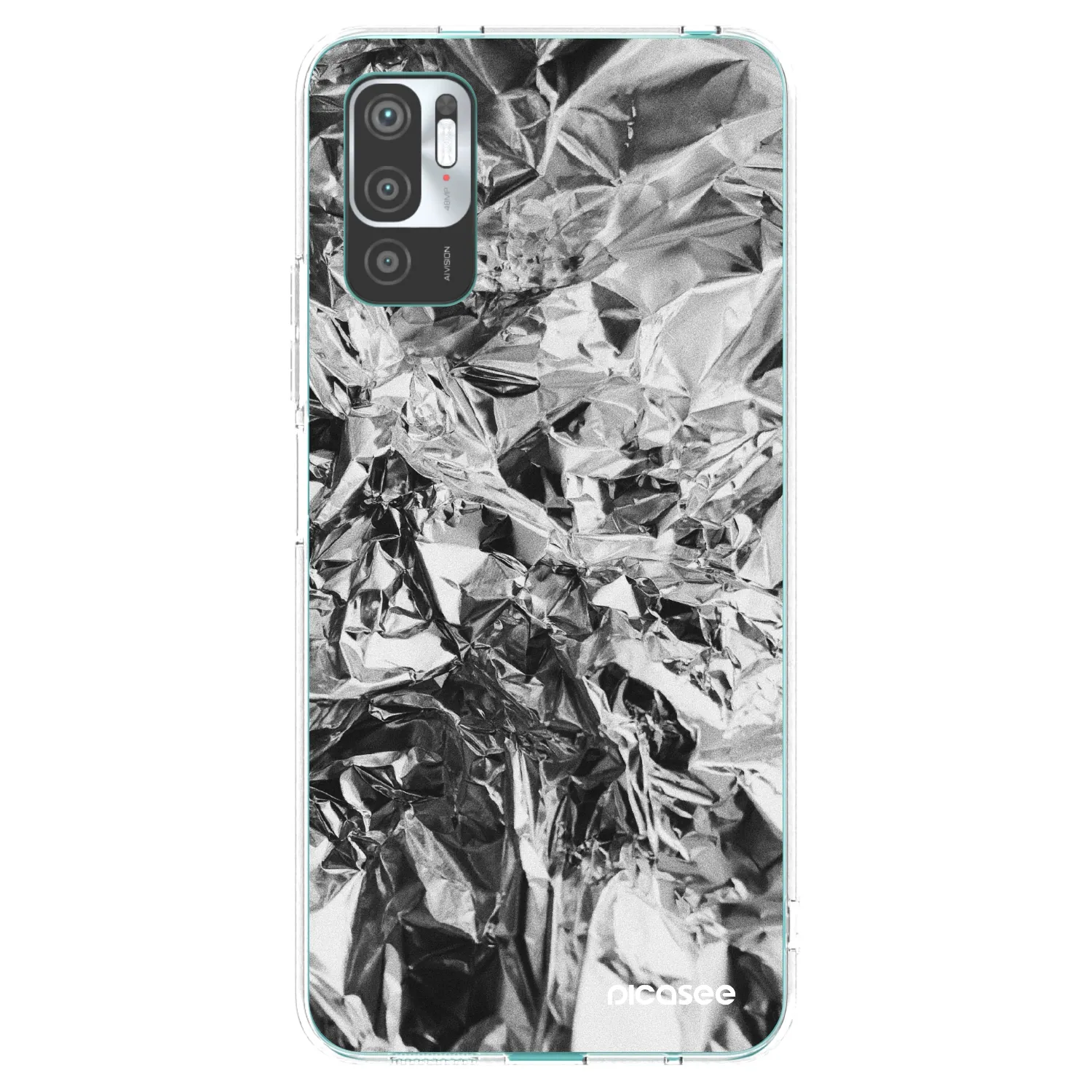 Picasee silikonowe przeźroczyste etui na Xiaomi Redmi Note 10 5G - Chrome