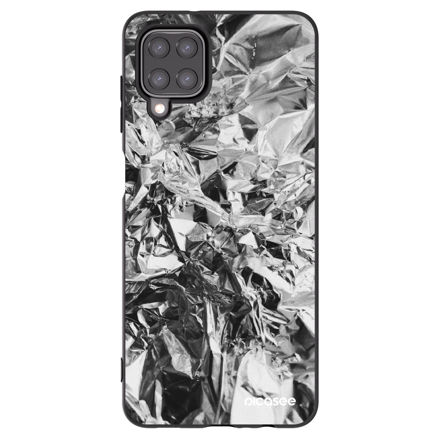 Picasee silikonowe czarne etui na Samsung Galaxy M12 M127F - Chrome