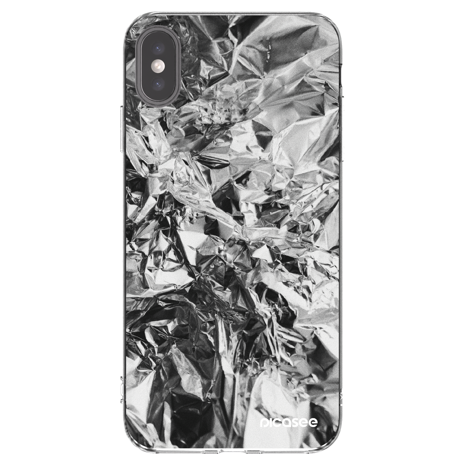 Picasee silikonowe przeźroczyste etui na Apple iPhone XS Max - Chrome