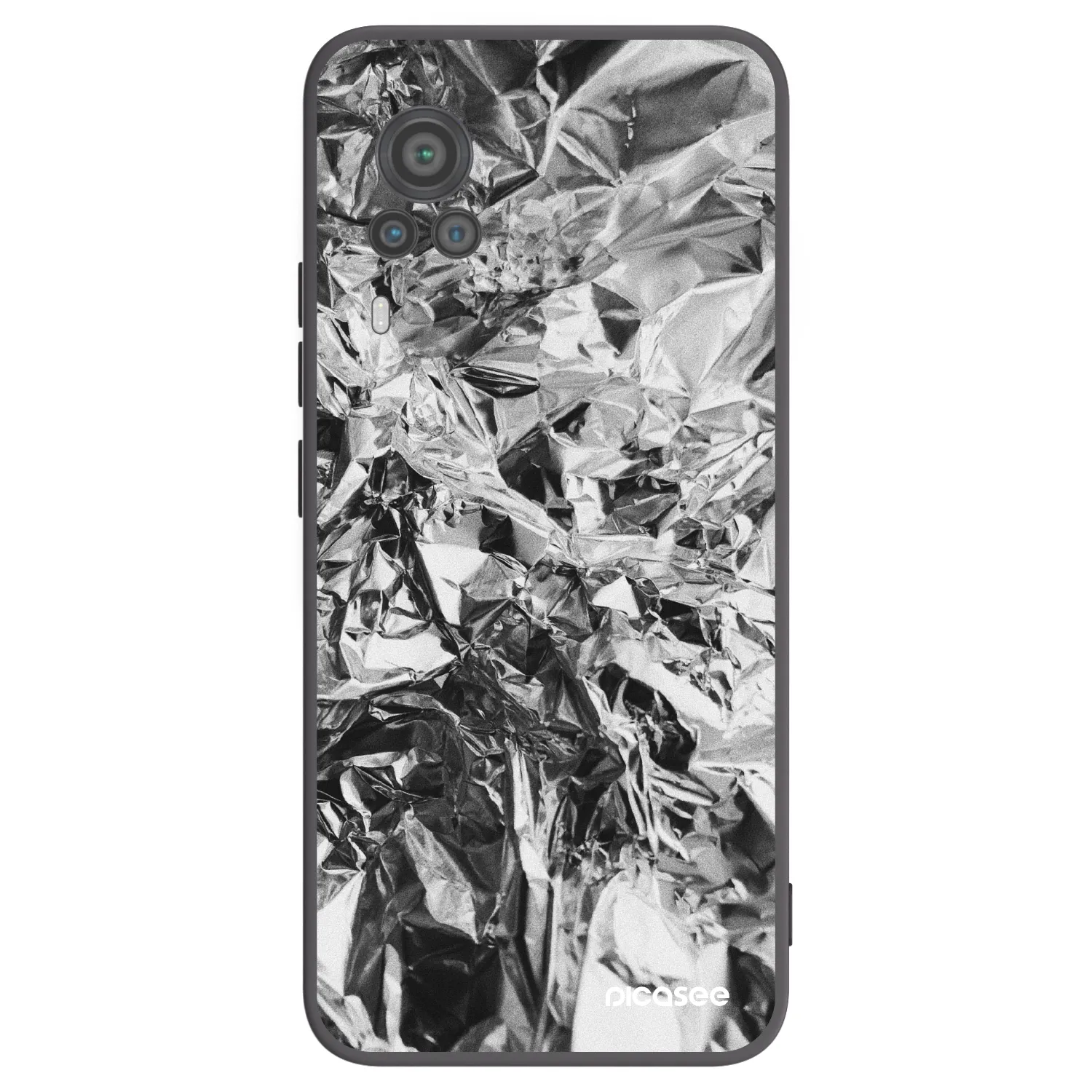 Picasee silikonowe czarne etui na Vivo X60 Pro 5G - Chrome