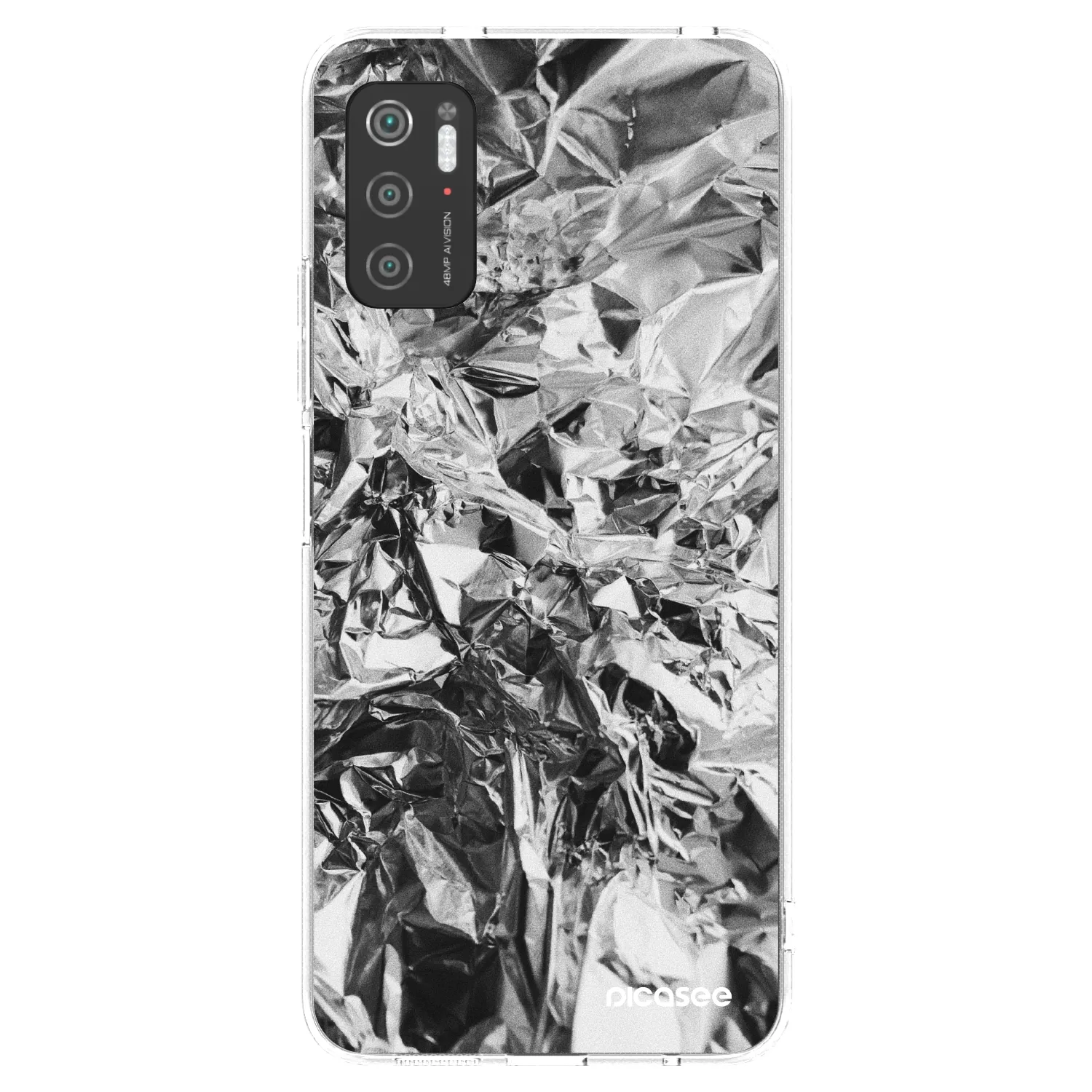 Picasee silikonowe przeźroczyste etui na Xiaomi Poco M3 Pro 5G - Chrome