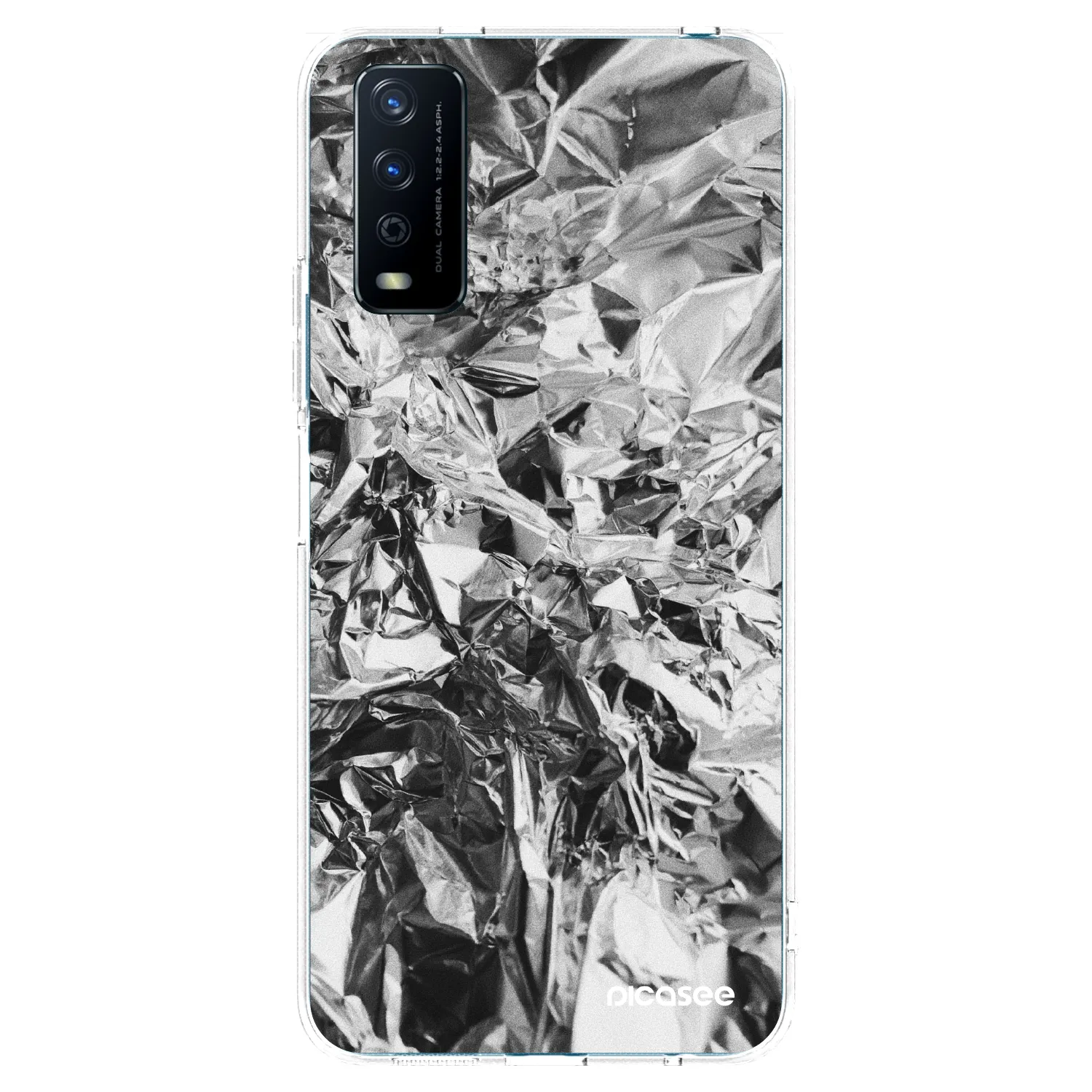 Picasee silikonowe przeźroczyste etui na Vivo Y11s - Chrome