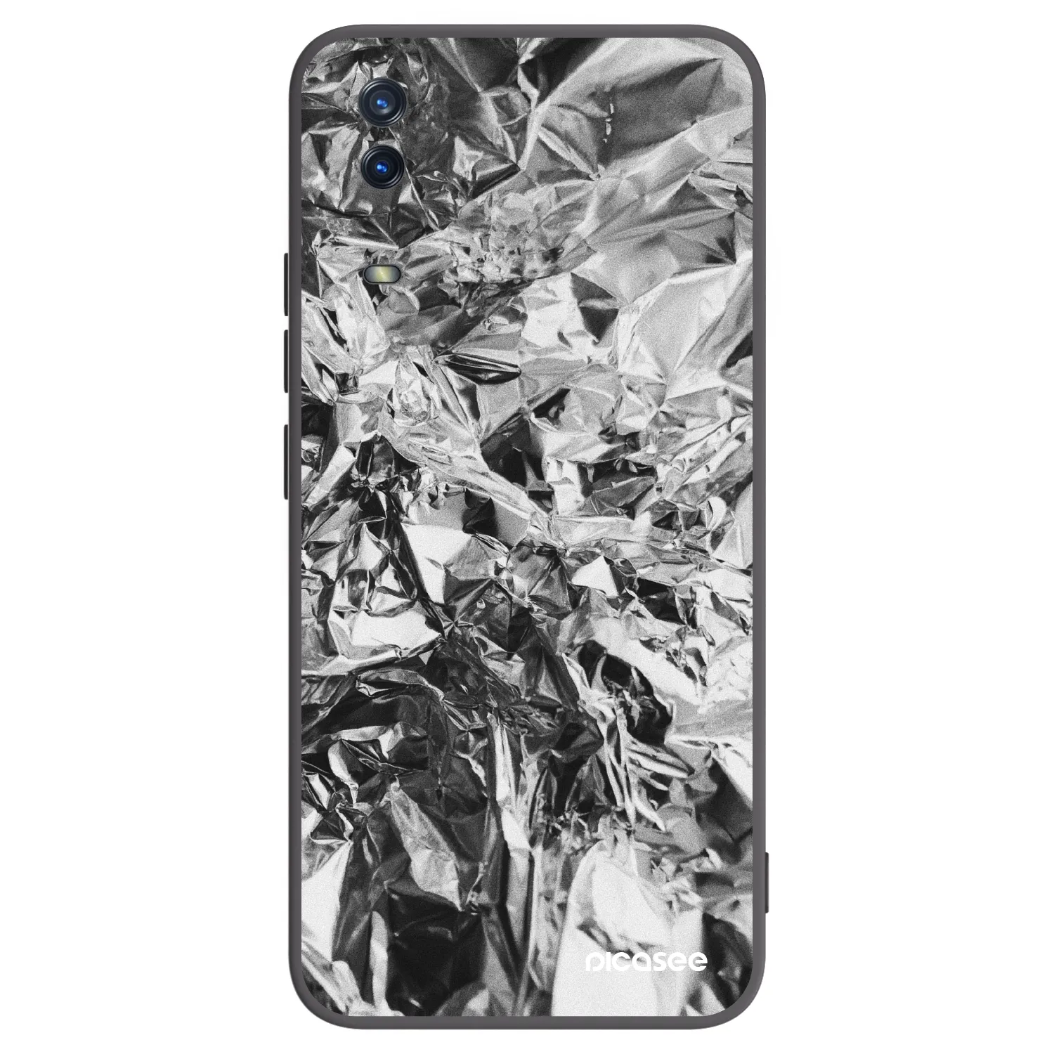 Picasee silikonowe czarne etui na Vivo Y11s - Chrome