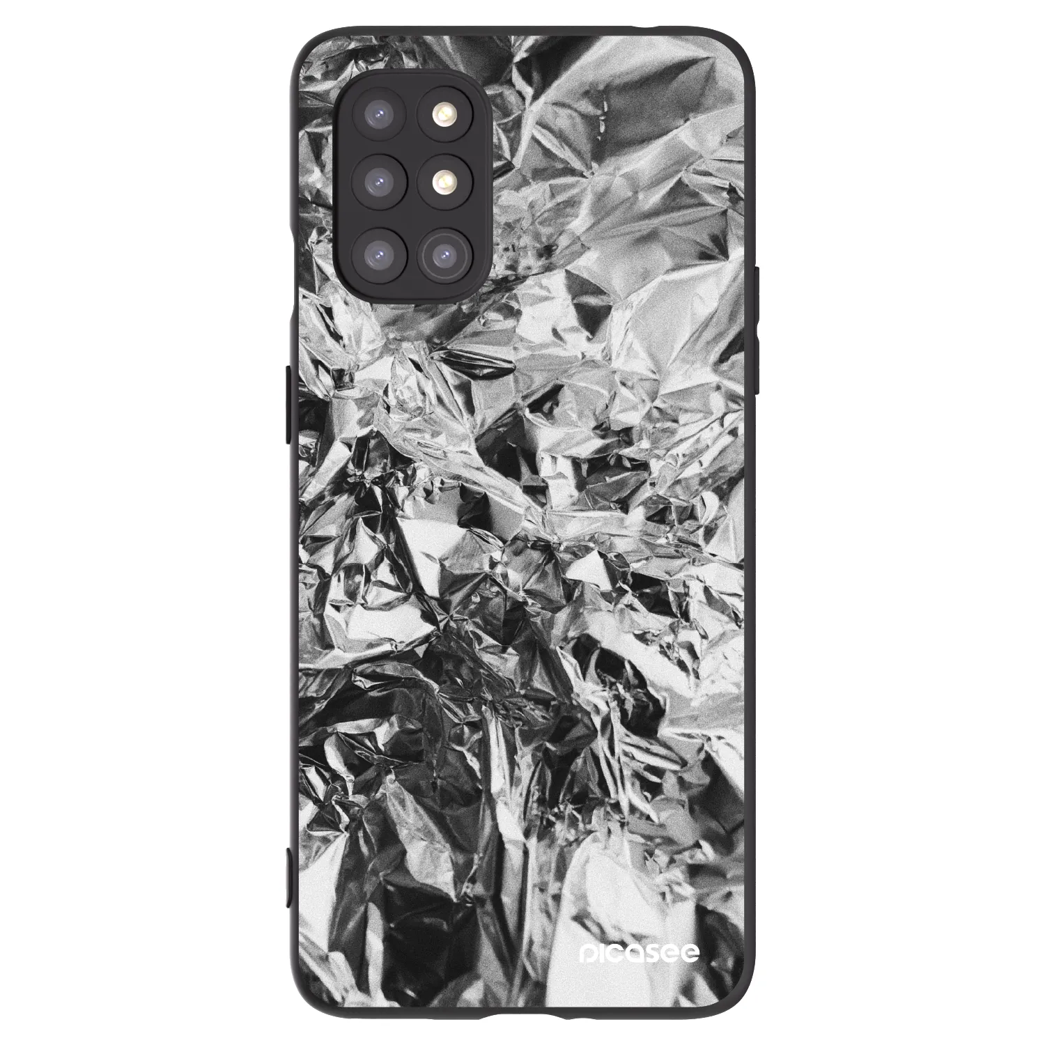 Picasee silikonowe czarne etui na OnePlus 8T - Chrome