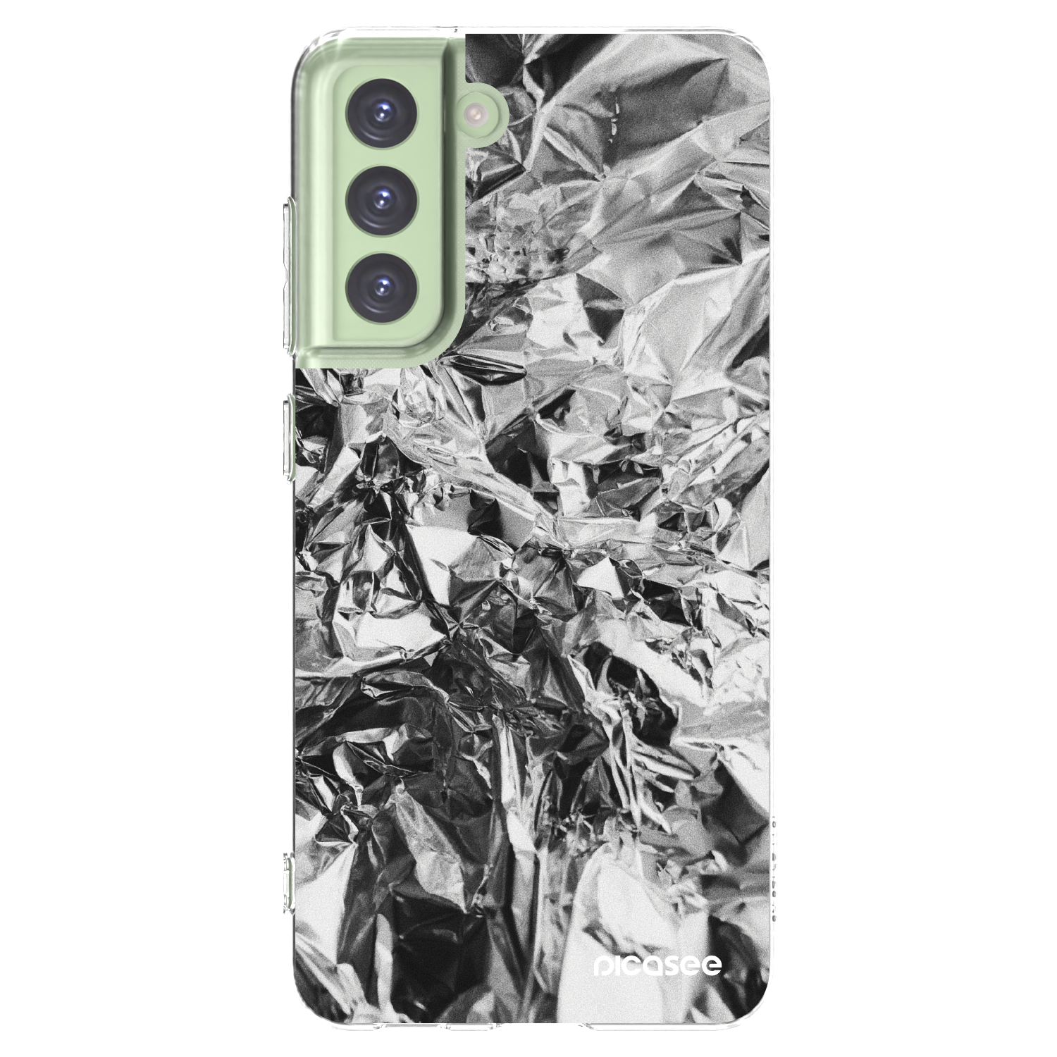 Picasee silikonowe przeźroczyste etui na Samsung Galaxy S21 FE 5G - Chrome