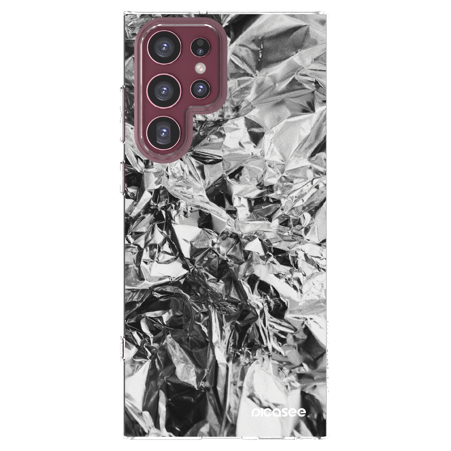 Picasee silikonowe przeźroczyste etui na Samsung Galaxy S22 Ultra 5G - Chrome